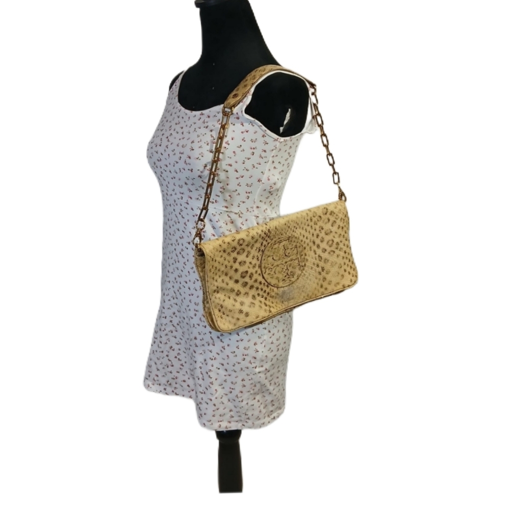 Tory Burch Cream Leather Shoulder Bag